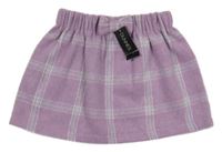 Nové - Lila kockovaná sukňa Dunnes