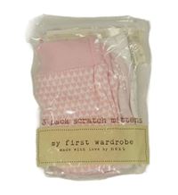 Nové - 3x bavlněné rukavice - se srdíčky + růžové + puntíkaté Next