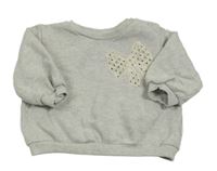 Sivá melírovaná mikina s mašlou Next