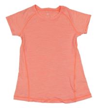 Neónově korálové žíhané športové tričko H&M