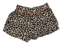 Pudrovo-černé leopardí lehké kraťasyH&M