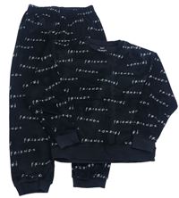 2set - Čierna plyšová mikina Friends + nohavice M&S