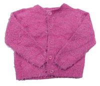 Ružový chlpatý prepínaci sveter C&A