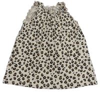 Béžovo-hnedý top s leopardím vzorom H&M