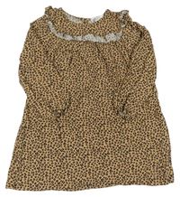 Béžové šaty s leopardím vzorom H&M