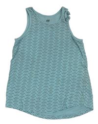 Modrý vzorovaný top H&M