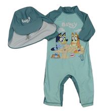 2set - Zelenošedý UV overal s Bluey + šiltovka George