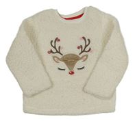 Smotanová huňatá mikina so sobom Primark