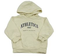 Smotanová mikina s nápisom a kapucňou H&M