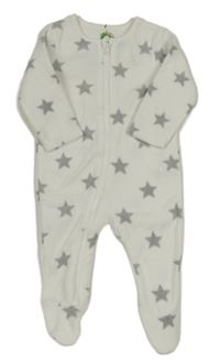 Biely fleecový overal s hviezdičkami F&F