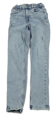 Světlemodré rifle s dírami Zara 