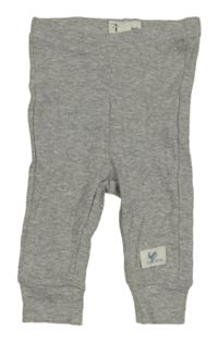 Sivé rebrované tepláky s nášivkou Impidimpi