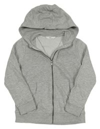 Sivá melírovaná prepínaci mikina s kapucňou M&S