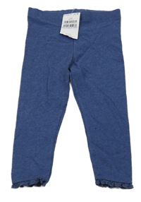 Nové - Tmavomodré legíny s krajkou Next