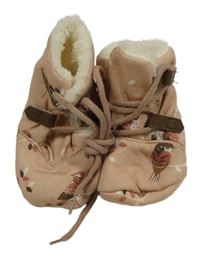 Pudrové zateplené šněrovací cápačky