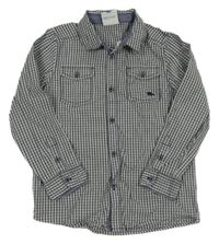 Tmavomodrá kostičkovaná košile Topolino 