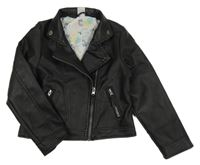 Čierny koženkový crop krivák Kiki&Koko