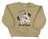 Béžová oversize mikina s psíkom H&M