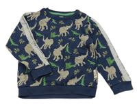 Tmavomodrá mikina so slonmi a krokodílmi  M&S