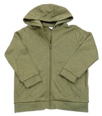 Khaki prepínaci mikina s kapucňou Tu