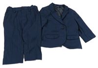 2set - Tmavomodré společenské sako + kalhoty Next
