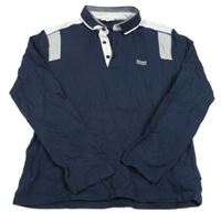 Tmavomodré polo tričko s prúžkami Hugo Boss