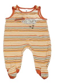 Barevné pruhované dupačky so slonom C&A