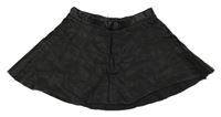 Čierna koženková kolová sukňa H&M