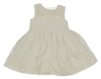 Biele plátenné šaty s madeirou Mayoral