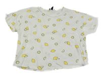 Bílé crop tričko s citrony New Look