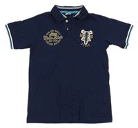 Tmavomodré polo tričko s mororkou Brandili