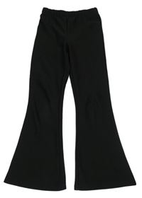 Černé žebrované flare legíny Primark