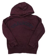 Švestková mikina s nápisem a kapucí Lyle&Scott