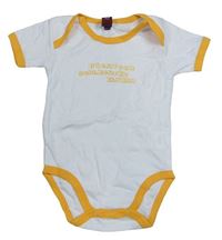 Bielo-oranžové body s nápismi