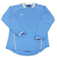 Modro-bílé funkční sportovní mikinotriko s logem Nike