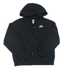 Černá propínací mikina s logem a kapucí Nike