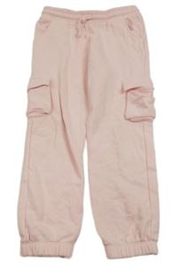 Světlerůžové cargo tepláky F&F
