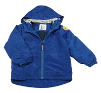 Zafírová šušťáková jarná bunda s dinosaurom a kapucňou NICE NICE