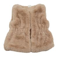 Pudrová kožušinová podšitá vesta Next