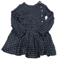 Tmavomodro-biele kockované šaty LA REDOUTE