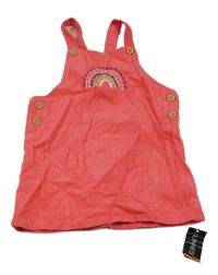 Nové - jahodové menšestrové šaty s dúhou St. Bernard