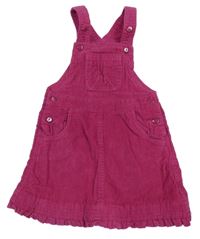 Tmavoružové menšestrové podšité šaty s volánikom impidimpi