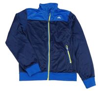 Tmavomodro-modrá propínací sportovní mikina H&M