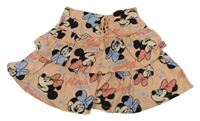 Broskvová vrstvená sukňa s Minnie Disney