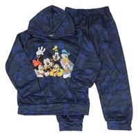 2Set - Černo-tmavomodrá mikina s Mickey s kamarády a kapucí + tepláky