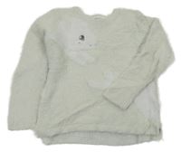 Mentolový chlpatý sveter s králikom H&M
