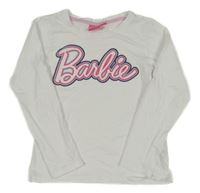 Biele tričko s logom Barbie