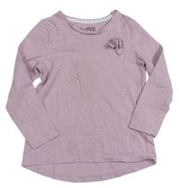 Ružovo-strieborné pruhované tričko F&F