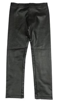 Černé koženkové legíny H&M