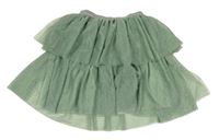 Zelená trblietavá tylová sukňa H&M